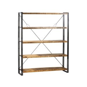 Boekenkast staal-hout